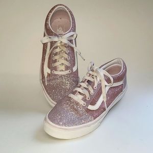 Old Skool pink glittery Vans